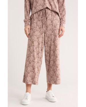 Bobeau Jacquard Wide Leg Pants - Multicolor