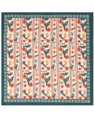 Saachi Floral Border Square Bandana - Multicolor