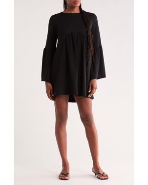 Go Couture Long Sleeve Minidress - Black