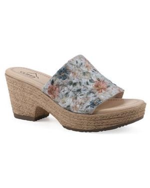 White Mountain Biancia Platform Slide Sandal - White