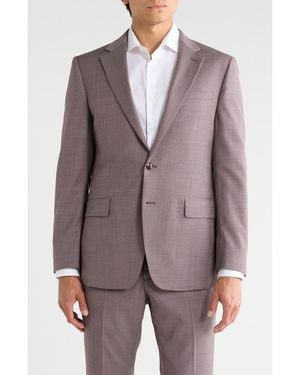 Original Penguin Stretch Wool Blend Suit Jacket - Purple