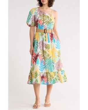 Tori Richard Pieces Of Paradise Rhiannon Puff Sleeve Cotton Maxi Dress - Multicolor