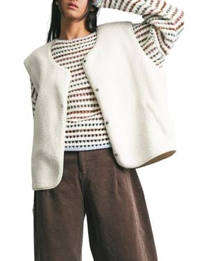 Wishlist Faux Shearling Vest - Multicolor