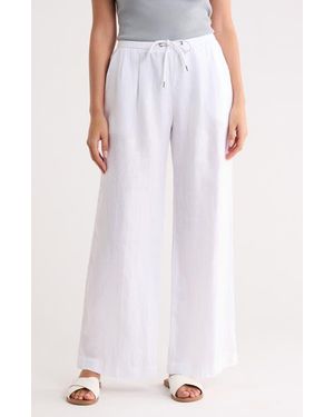James Perse Linen Wide Leg Pants - White