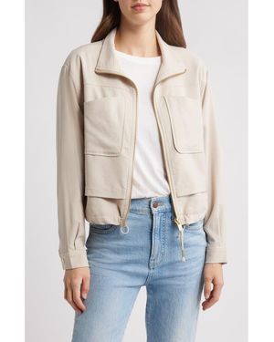 Wit & Wisdom Double Layer Front Zip Jacket - Natural