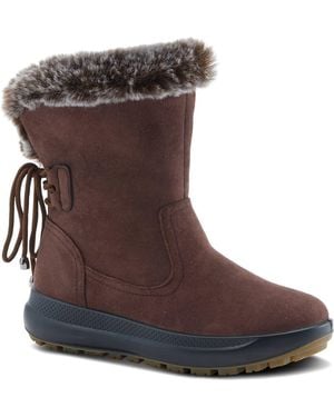 Flexus by Spring Step Snowbird Waterproof Faux Fur Lined Boot - Brown