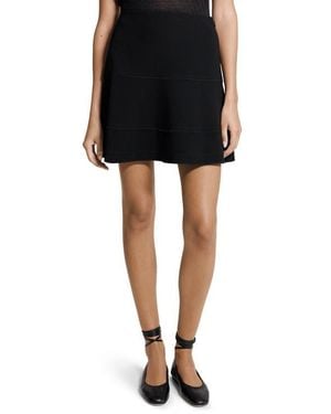 Theory Lapped Seam Miniskirt - Black