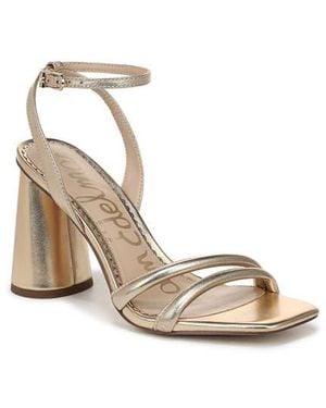 Sam Edelman Kia Block Heel Ankle Strap Sandal - Natural