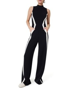Spanx Airessentials Stripe Jumpsuit - Black