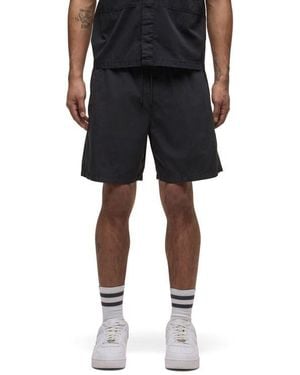 Hudson Jeans Cotton & Nylon Drawstring Shorts - Black