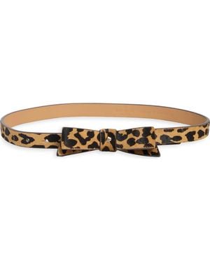 Kate Spade Genuine Calf Hair Bow Belt - Brown