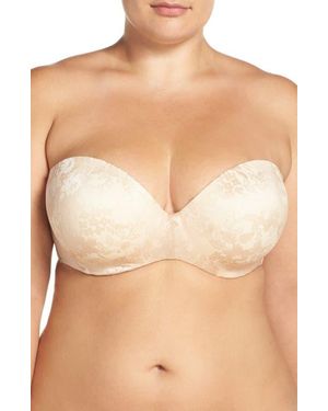 Curvy Couture Convertible Strapless Underwire Push-Up Bra - Natural