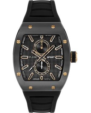Philipp Plein Stormbreaker Three Hand Quartz Silicone Strap Watch, 43Mmx 52Mm - Black