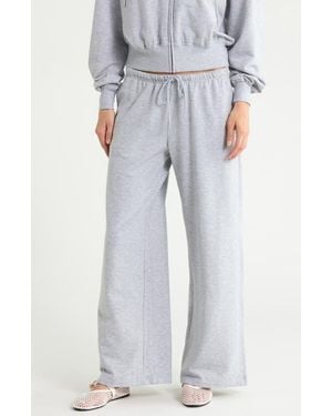Abound Wide Leg Fleece Pants - Blue