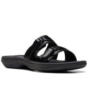 Clarks Breeze Piper Slide Sandal - Black
