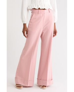 Rebecca Taylor Calvary Twill Wide Leg Pants - Pink