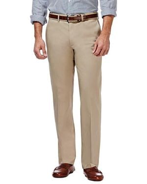Haggar Premium No Iron Straight Fit Pant - Natural