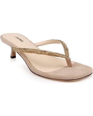 L'Agence Hortense Kitten Heel Sandal - White
