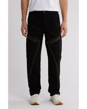 American Stitch Reflective Piped Stretch Cotton Twill Pants - Black