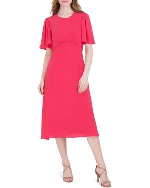 Julia Jordan Flutter Sleeve Midi Dress - Pink