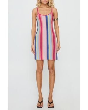 Princess Polly Yazmine Stripe Knit Minidress - Red