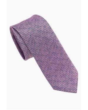 Hickey Freeman Marbled Solid Tie - Purple