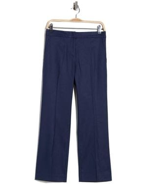 Diane von Furstenberg Calliope Linen Blend Pants - Blue