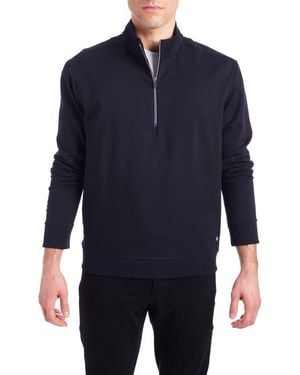 PINOPORTE Mario Quarter Zip Sweatshirt - Blue