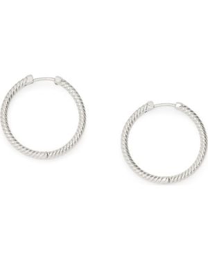 AllSaints Rope Hoop Earrings - Metallic