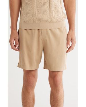 Tahari Elastic Waist Shorts - Natural