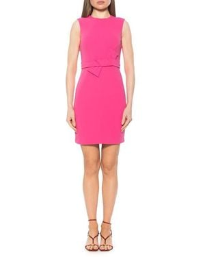 Alexia Admor Polene Bow Sheath Dress - Pink