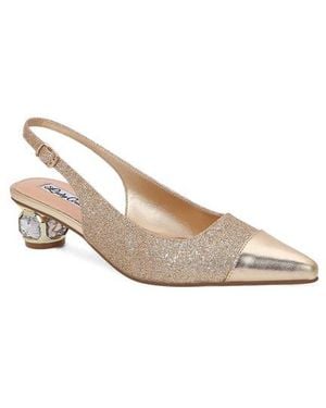 Lady Couture Saphire Pointed Toe Slingback Pump - Natural