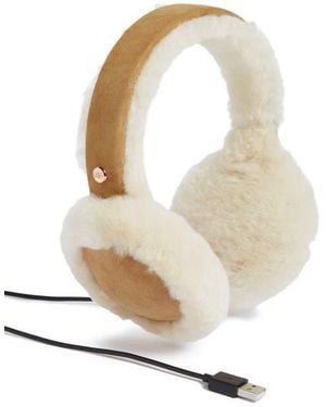 UGG Genuine Shearling Bluetooth Earmuffs - White
