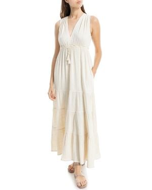 Max Studio Tassel Tie Maxi Dress - Natural