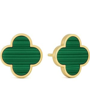 Gabi Rielle Clover Stud Earrings - Green