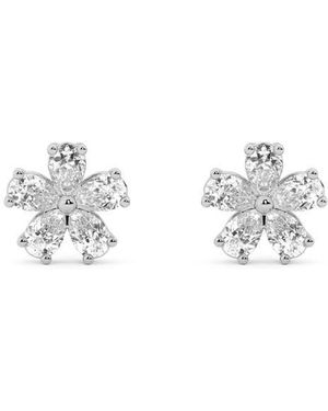 Everyday By HauteCarat Lab Grown Diamond Flower Stud Earrings - Multicolor