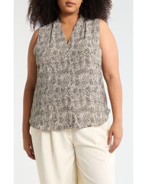 Nordstrom Rack V-Neck Shell - Gray