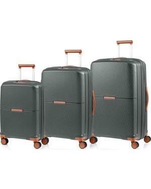 CHAMPS Aura 3-Piece Hardside Luggage Set - Gray