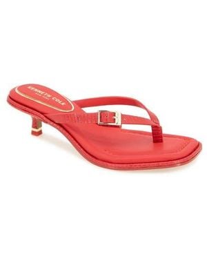 Kenneth Cole Gillie Kitten Heel Slide Sandal - Red