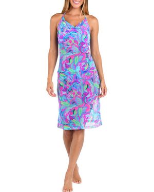Sunshine 79 Swirltopia Halter Cover-Up Dress - Blue
