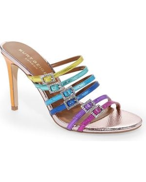 Kurt Geiger Crystal-Embellished Strappy Stiletto Sandals - Blue
