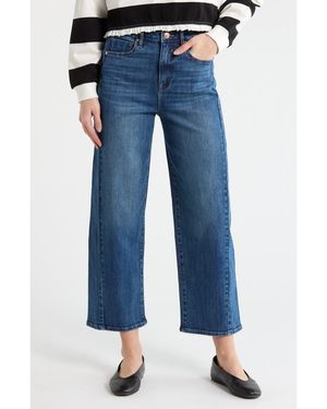 Vigoss Daisy High Waist Crop Barrel Jeans - Blue