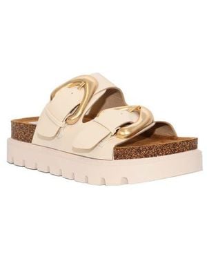 Seven7 Carissa Buckle Slide Sandal - Natural