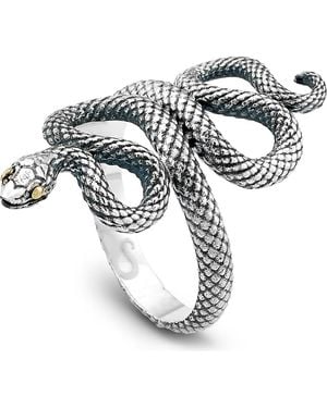 Samuel B. Snake Ring - Metallic