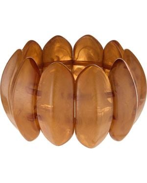 Tasha Resin Marble Stretch Bracelet - Brown