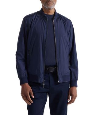 Bugatchi Reversible Water Repellent Bomber Jacket - Blue