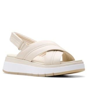 Clarks Tuscan Crisscross Slingback Sandal - Natural