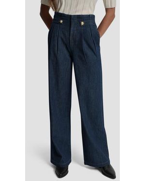 DKNY High Rise Denim Pants - Blue