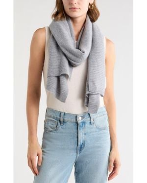 Nordstrom Cashmere Rib Scarf - Blue