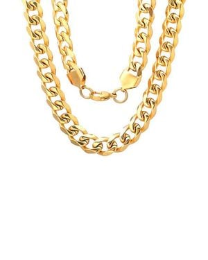 Steeltime Curb Link Chain Necklace - Metallic